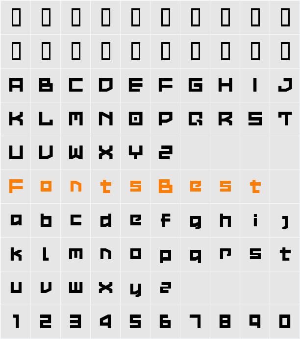 LVDC Common2 Character Map