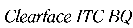 Clearface ITC BQ Font Image