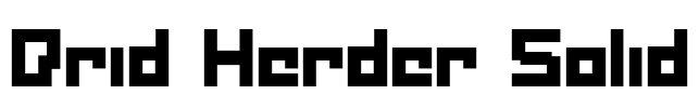 Drid Herder Solid Font Image