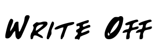 Write Off Font Image