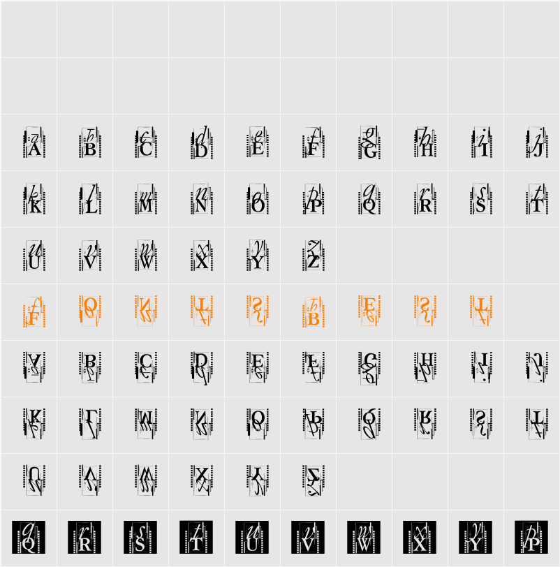 TypOasisInitials Character Map
