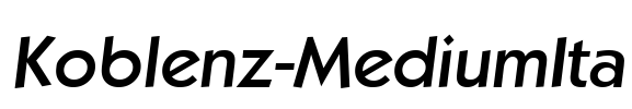 Koblenz-MediumIta Font Image