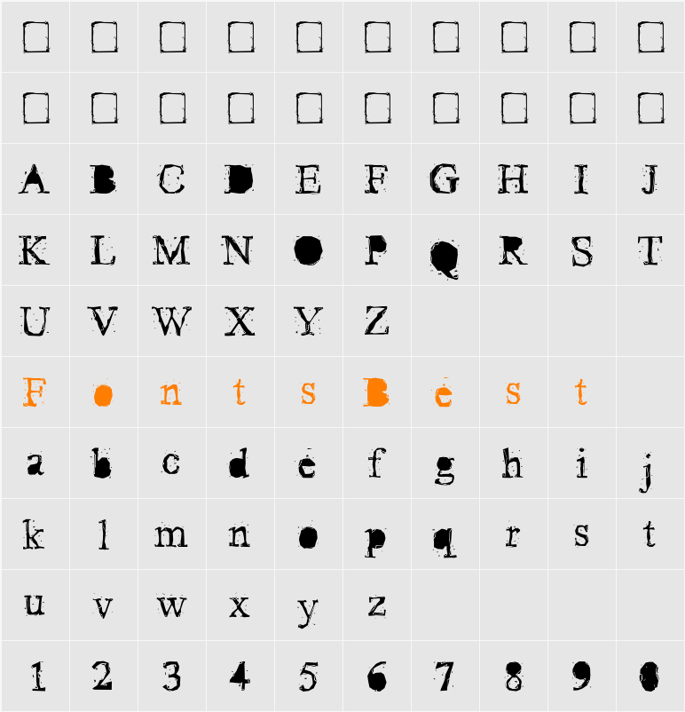 Pudmonkey Character Map