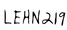 LEHN219 Font Image