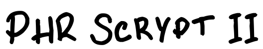 PHR Scrypt II Font Image