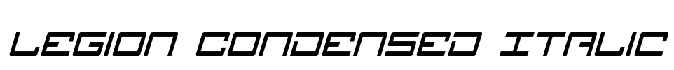Legion Condensed Italic Font Image