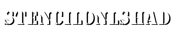 StencilOnlShaD Font Image