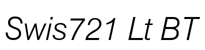 Swis721 Lt BT Font Image