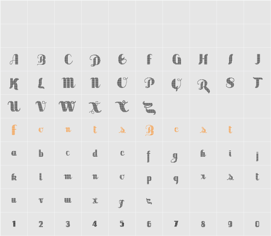 Sabor Digital Character Map