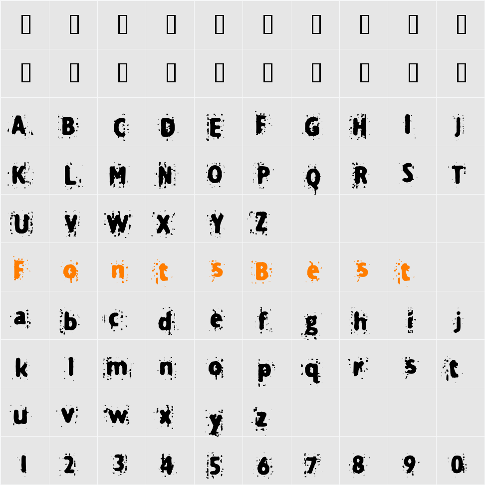 Technine Character Map