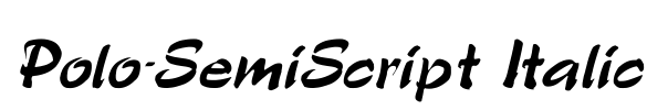 Polo-SemiScript Italic Font Image