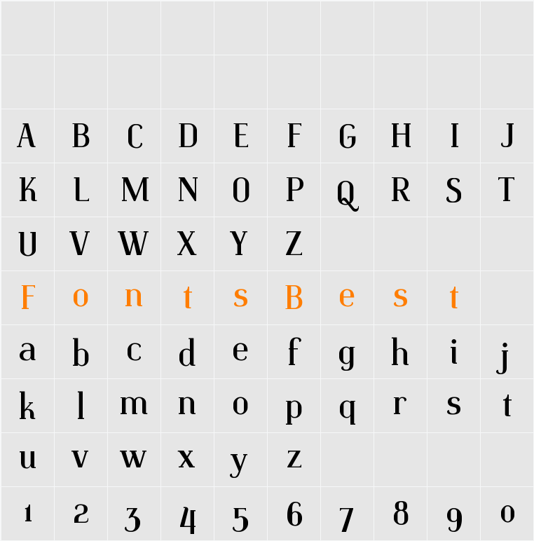 Identica Character Map