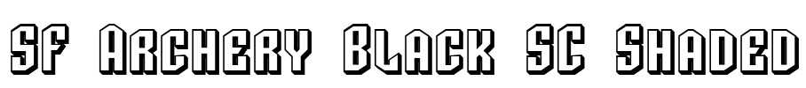 SF Archery Black SC Shaded Font Image