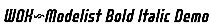 WOX~Modelist Bold Italic Demo