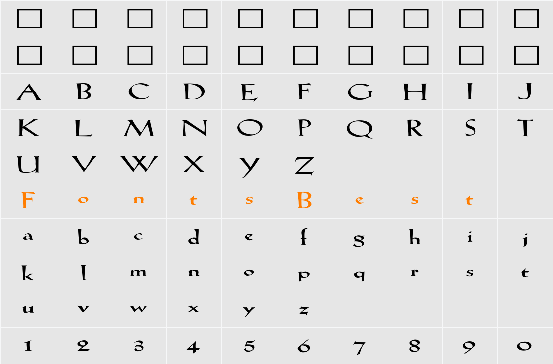 LilHvy Ex Character Map