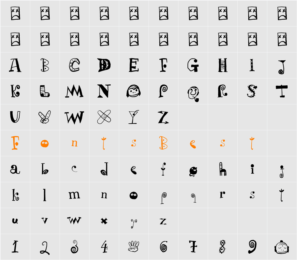 Puchakhon Light 01 Character Map