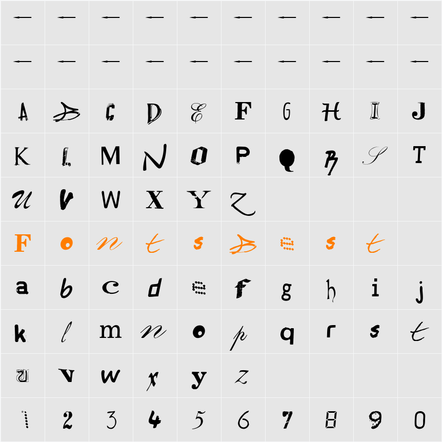 Hildesheima Character Map