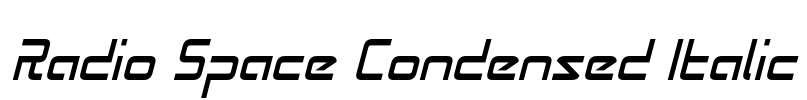 Radio Space Condensed Italic Font Image