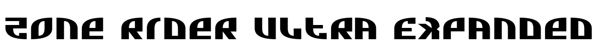 Zone Rider Ultra Expanded Font Image