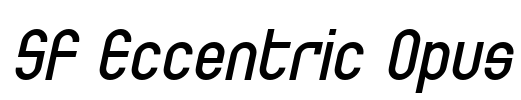 SF Eccentric Opus Font Image