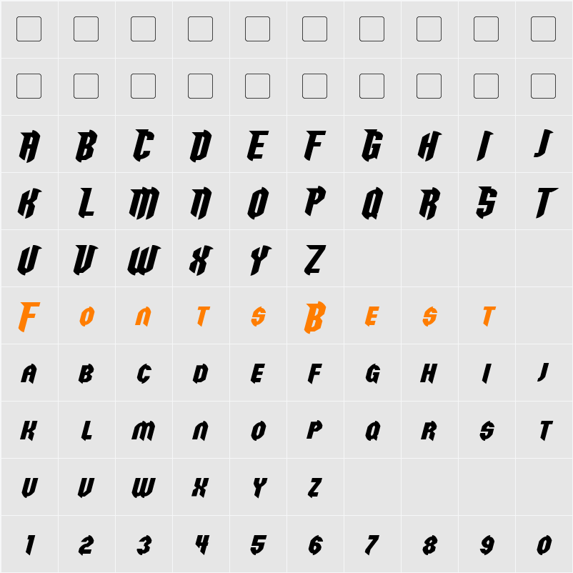 Razorclaw Character Map