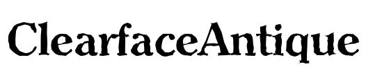 ClearfaceAntique Font Image