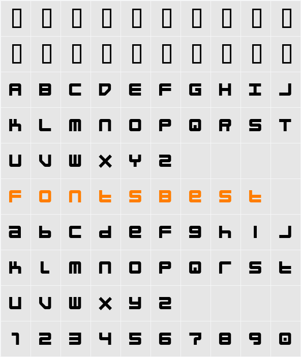 blockit Character Map