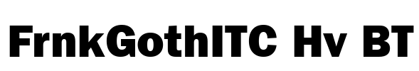 FrnkGothITC Hv BT Font Image