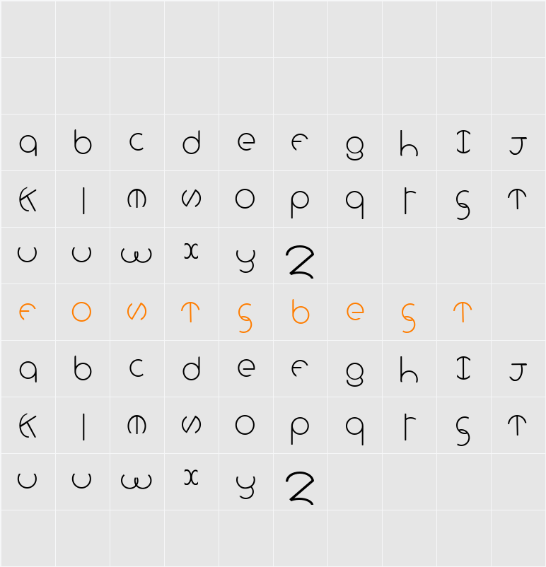 rollingdeep Character Map