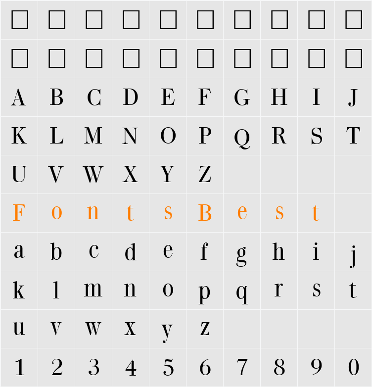 Quantas Light Character Map