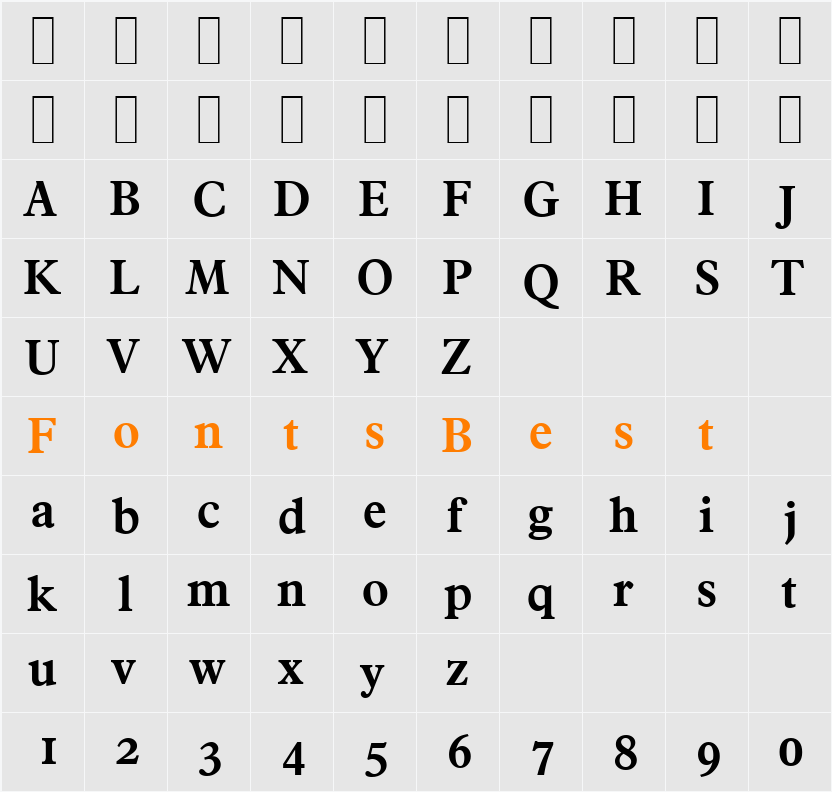 FranciscoSerial Character Map