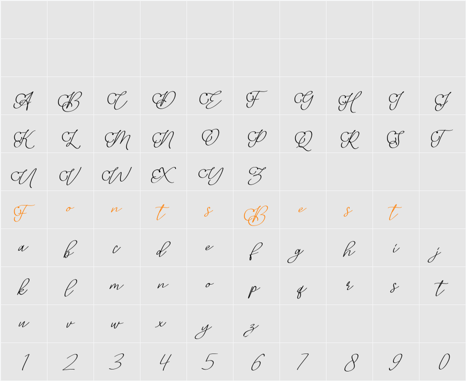 Adisty Character Map