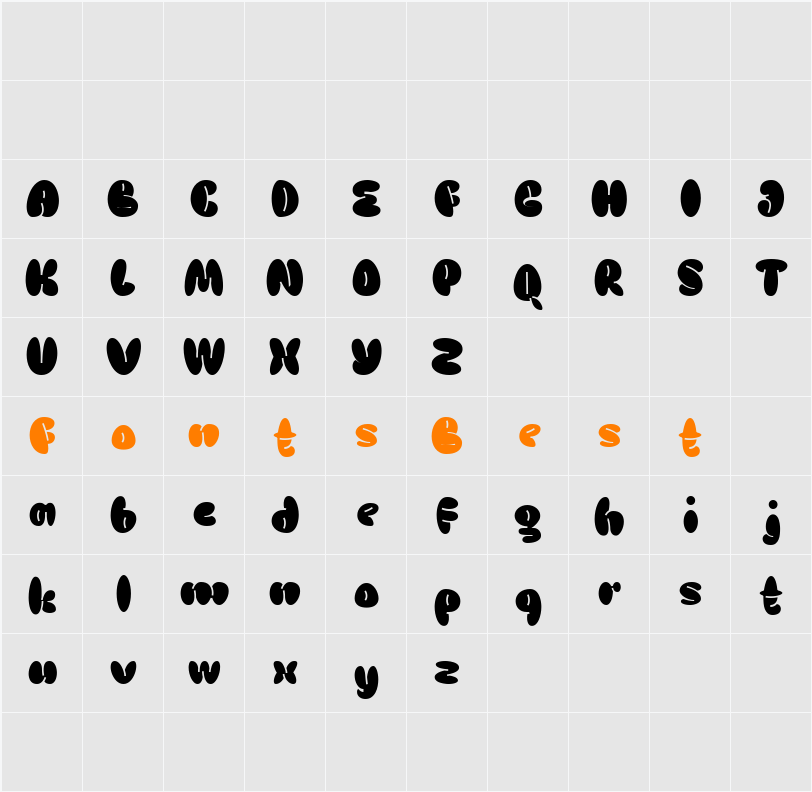 Fresh Sugar DEMO Character Map