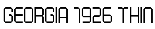 Georgia 1926 Thin Font Image