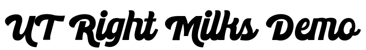 UT Right Milks Demo Font Image