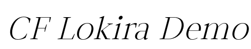 CF Lokira Demo Font Image