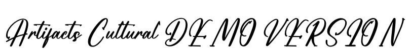 Artifacts Cultural DEMO VERSION Font Image
