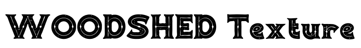 WOODSHED Texture Font Image