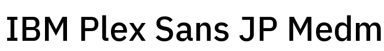 IBM Plex Sans JP Medm Font Image