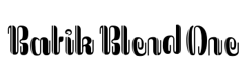 Batik Blend One Font Image