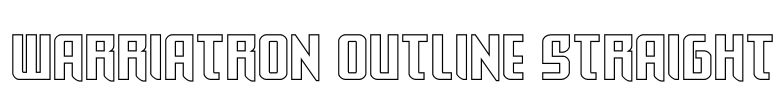 Warriatron Outline Straight Font Image