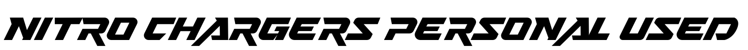 Nitro Chargers Personal Used Font Image