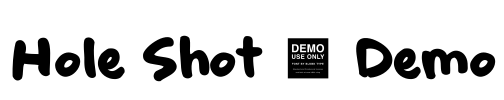 Hole Shot - Demo Font Image