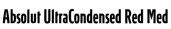 Absolut UltraCondensed Red Med Font Image