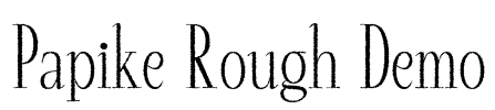 Papike Rough Demo Font Image