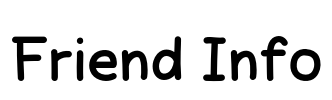 Friend Info Font Image