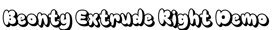 Beonty Extrude Right Demo Font Image