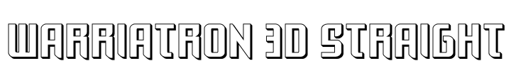Warriatron 3D Straight Font Image