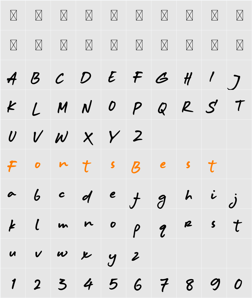 Masa Organic Hand Alternate Two Character Map