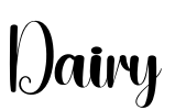 Dairy Font Image